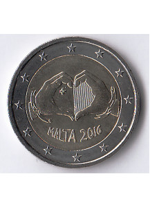 2016 - 2 Euro MALTA Dai Bambini con Solidarietà Fdc